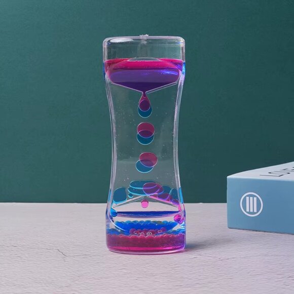 Liquid Motion Bubbler Timer Hourglass Liquid Bubbler Sensory Toys(3 Pack) - Picture 7 of 12